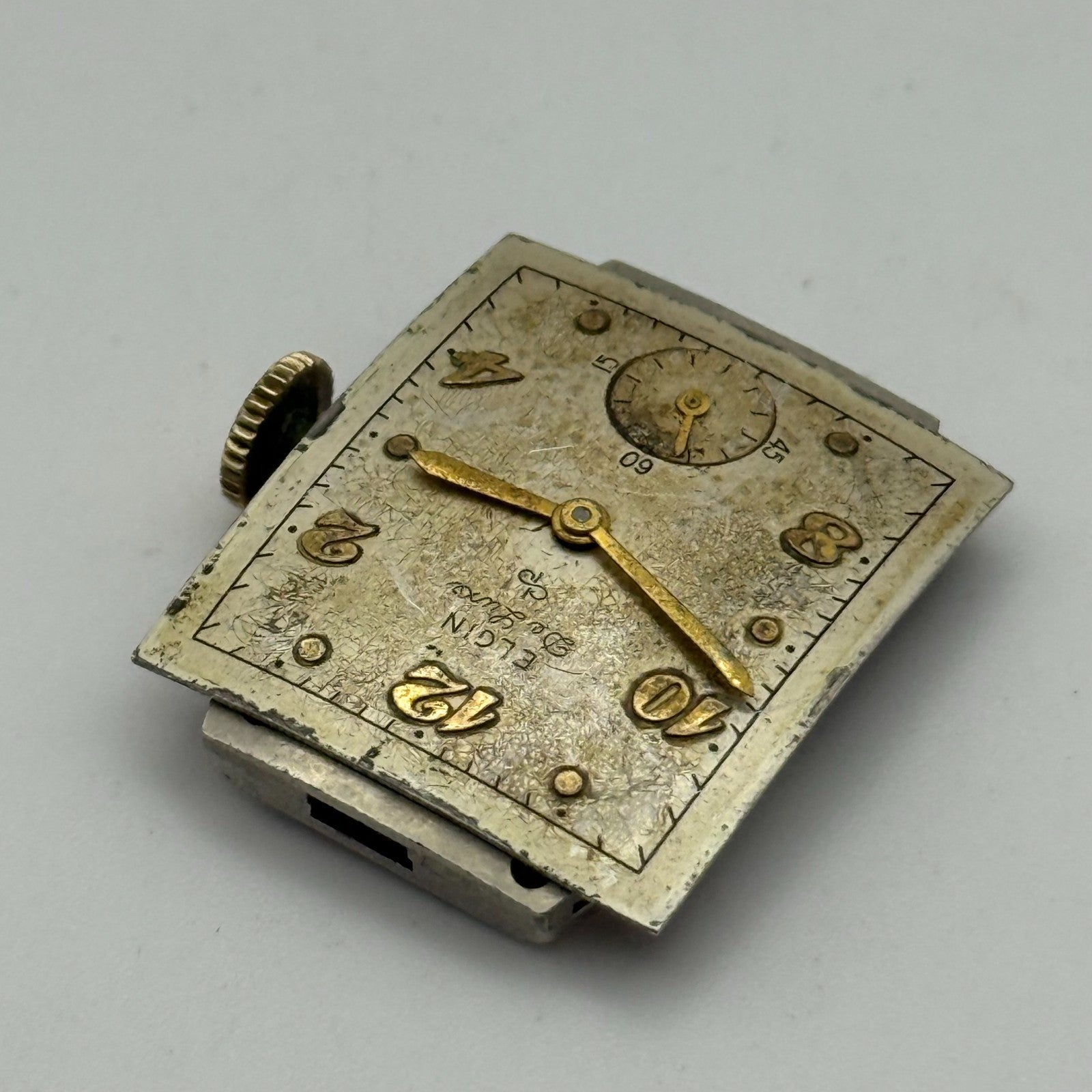 1950 Vintage 15/0s Elgin De Luxe 624 Model 2 American Watch Movement for PARTS