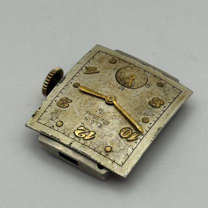 1950 Vintage 15/0s Elgin De Luxe 624 Model 2 American Watch Movement for PARTS