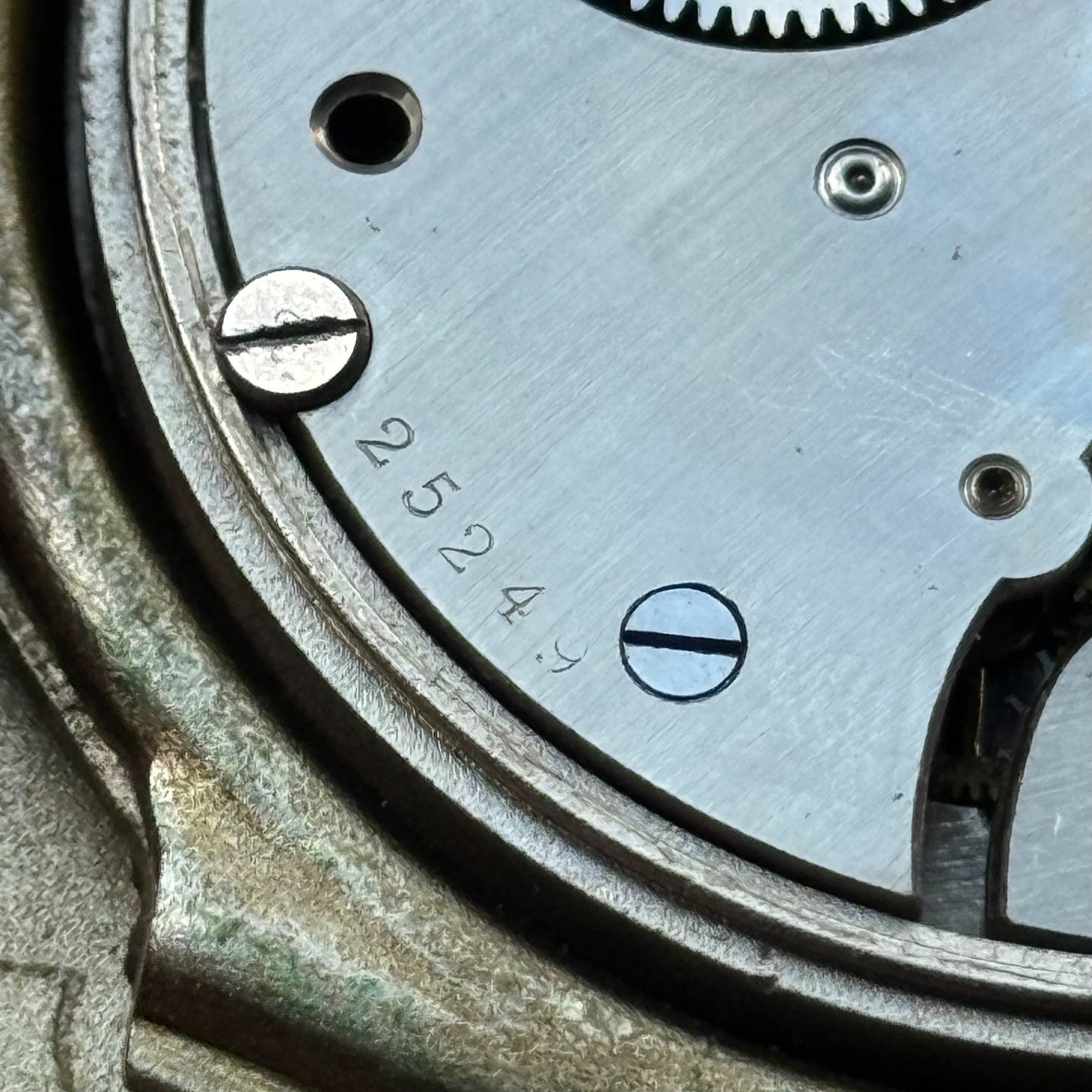 Vintage 8-Day Clock Square Unusual Metal Dore Fab Suisse 6 Jewels To Repair