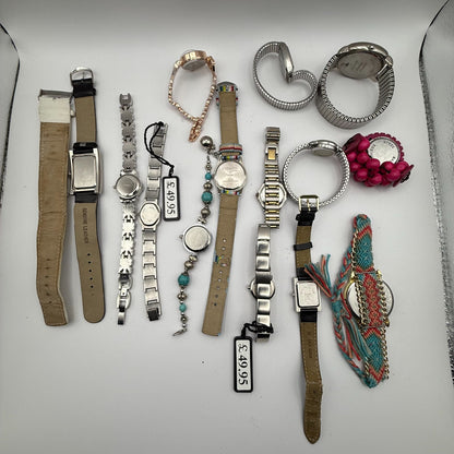 Bundle Of 15 Quartz Watches Job Lot Modern / Vintage Untested Parts / Repair