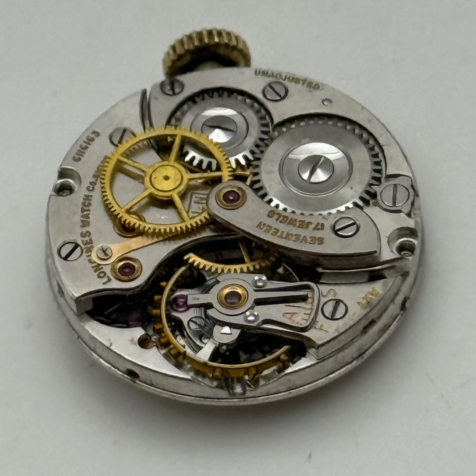 Longines 8LN Centre Seconds Manual Wind Watch Movement RARE Vintage PARTS 19.5mm