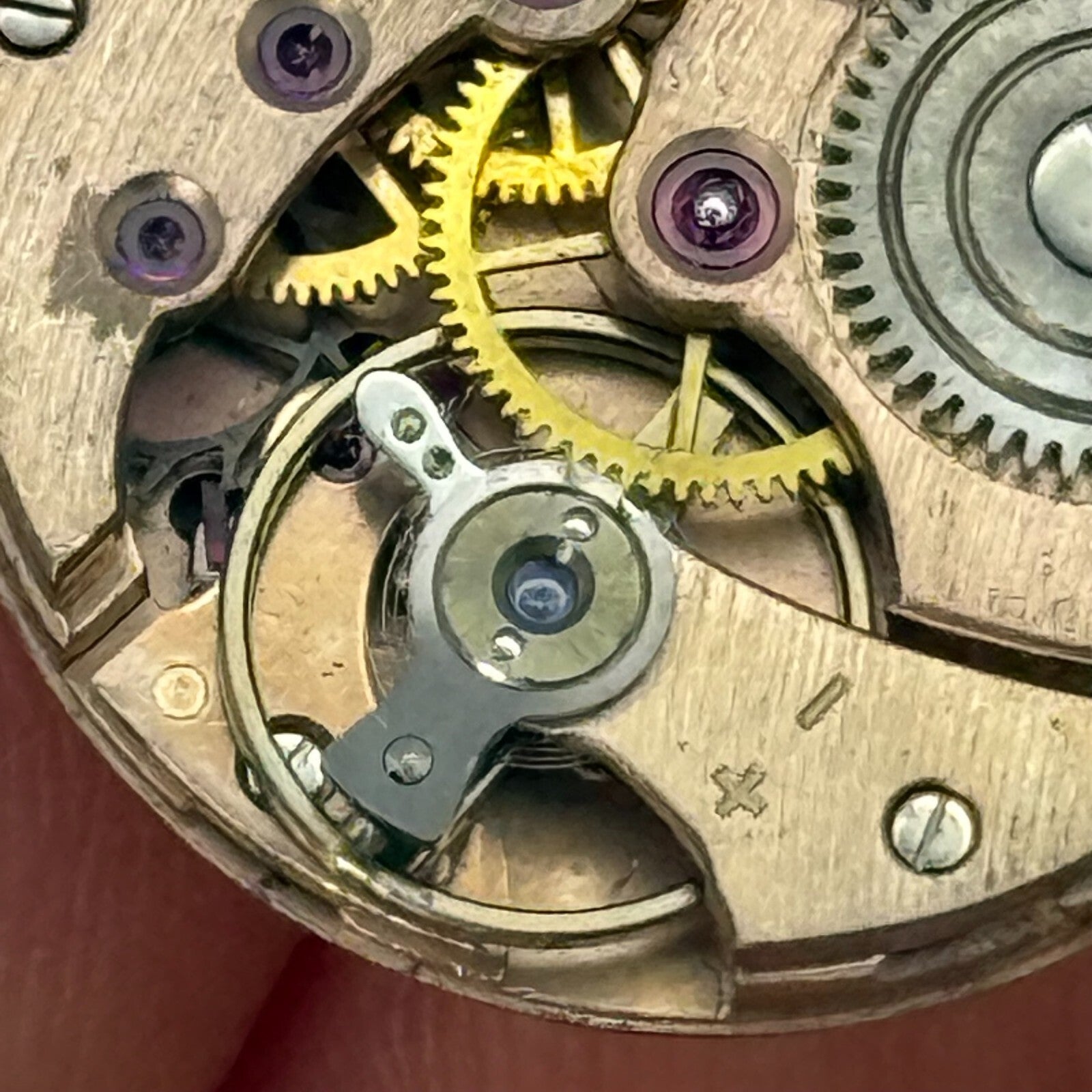 19.7mm Vintage Lanco 806 Swiss 17 Jewels Manual Wind Watch Movement PARTS REPAIR