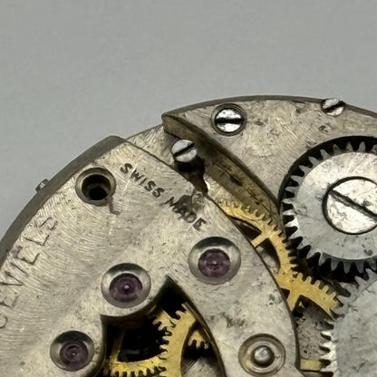 15 Jewels Trench Swiss Watch Movement Marvin 362 ? Vintage Parts Repair 29.8mm