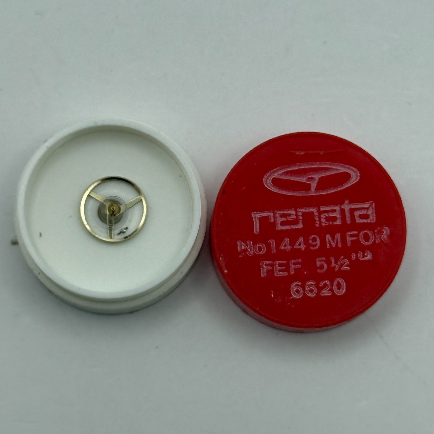 FEF 6620 Balance Wheel Complete And Spring 5½’’’ 1449 M Watch Movement Parts NOS