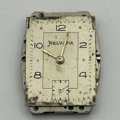 20mm Men's Helvetia 75A Tank Sub Seconds Watch Movement Manual Wind Swiss PARTS