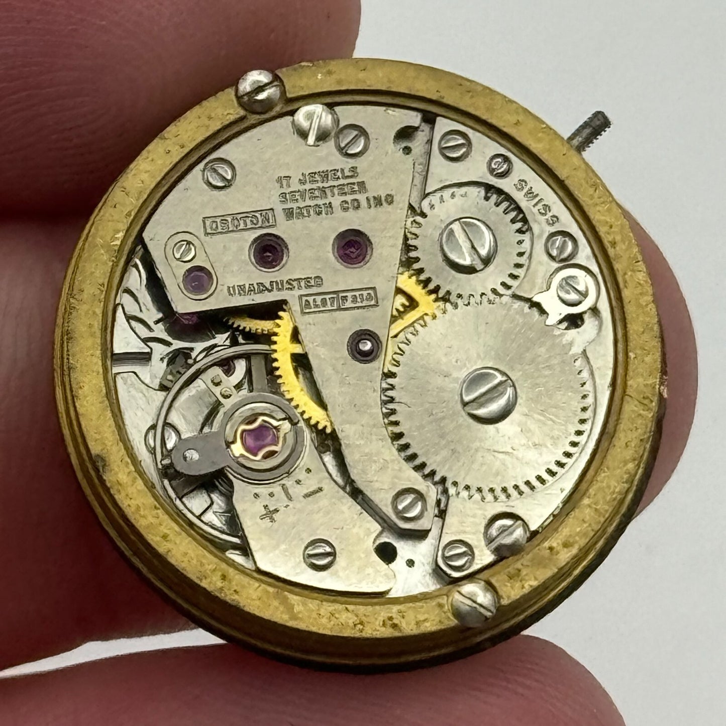 23.6mm Croton AL97 F314 Manual Wind Watch Movement Swiss Vintage PARTS SPARES