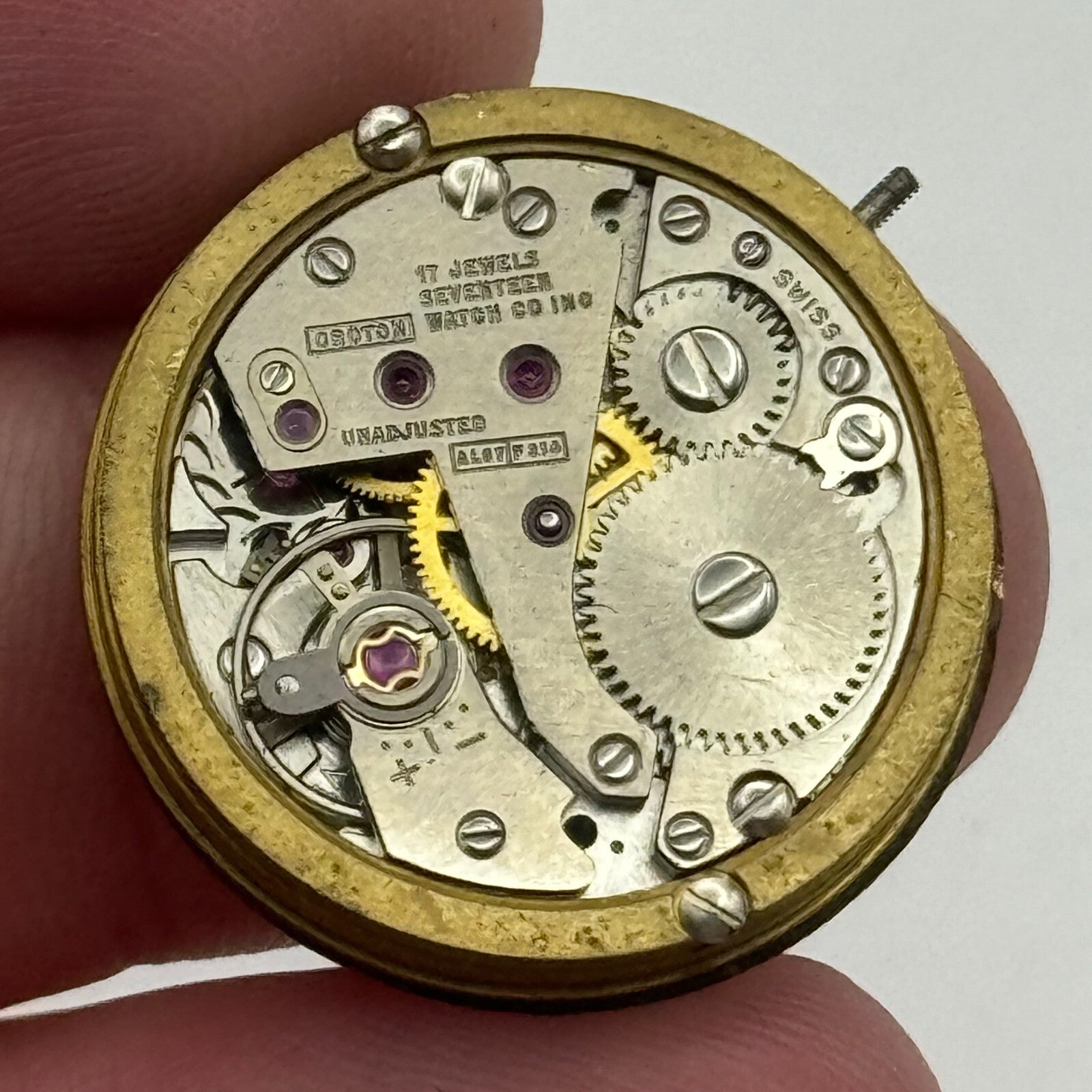 23.6mm Croton AL97 F314 Manual Wind Watch Movement Swiss Vintage PARTS SPARES