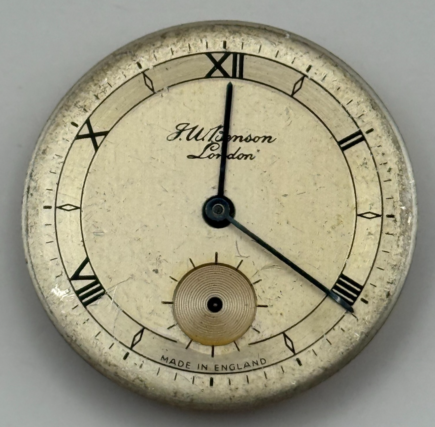 J W Benson Smiths De Luxe 15 Jewels Watch Movement Manual Wind Parts 26.9mm