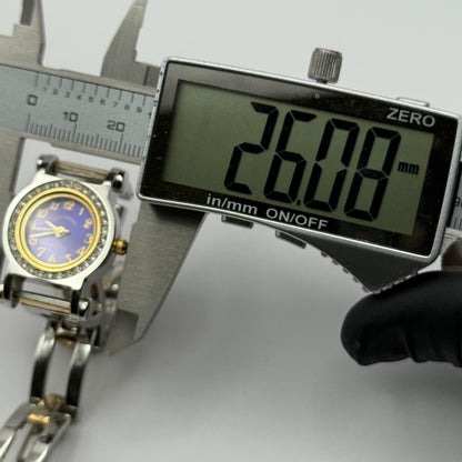 Louis Valentin Swiss Design Ladies Quartz Watch Two Tone Bracelet Working 23mm