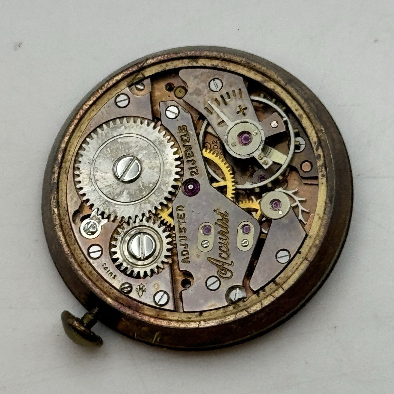 25.1mm Manual Wind AS 1002 984 Accurist Watch Movement Restoration Parts Repair