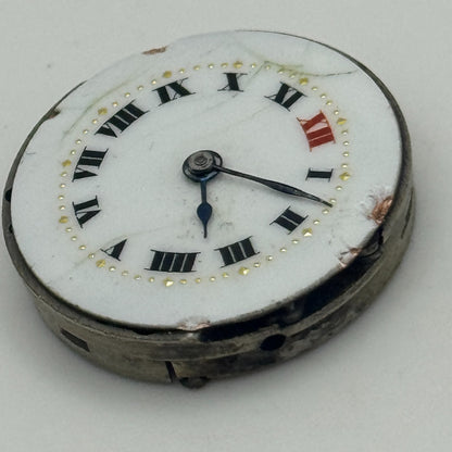 23.6mm 15 Jewels Roman Numerals Trench Watch Movement Manual Wind PARTS SPARES