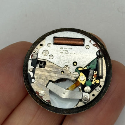 25.7mm Vintage Marvin Revue ISA Cal 1198 Date Dial Quartz Watch Movement PARTS