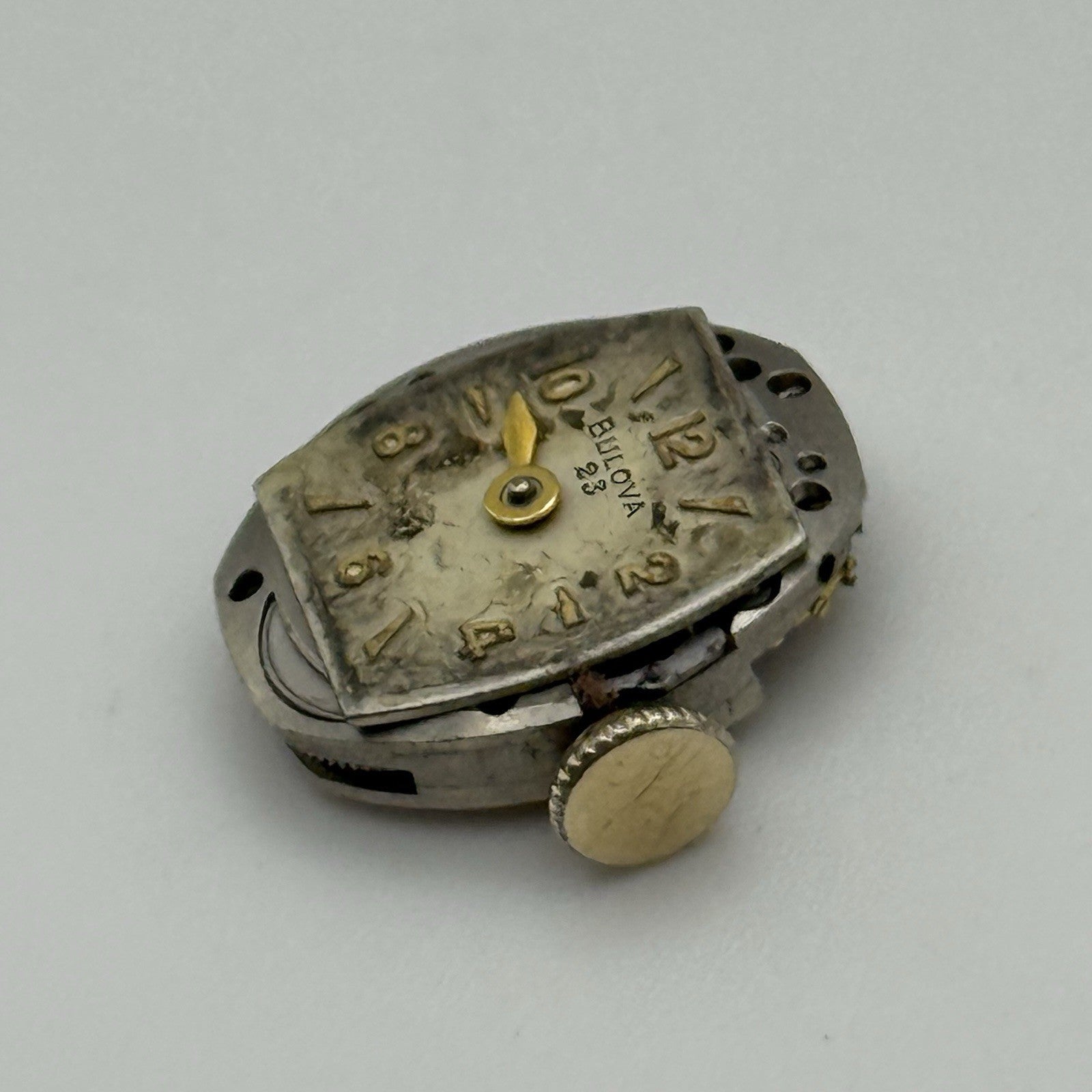 13.1mm Vintage Ladies Bulova 5AD Manual Wind Swiss Watch Movement PARTS REPAIR