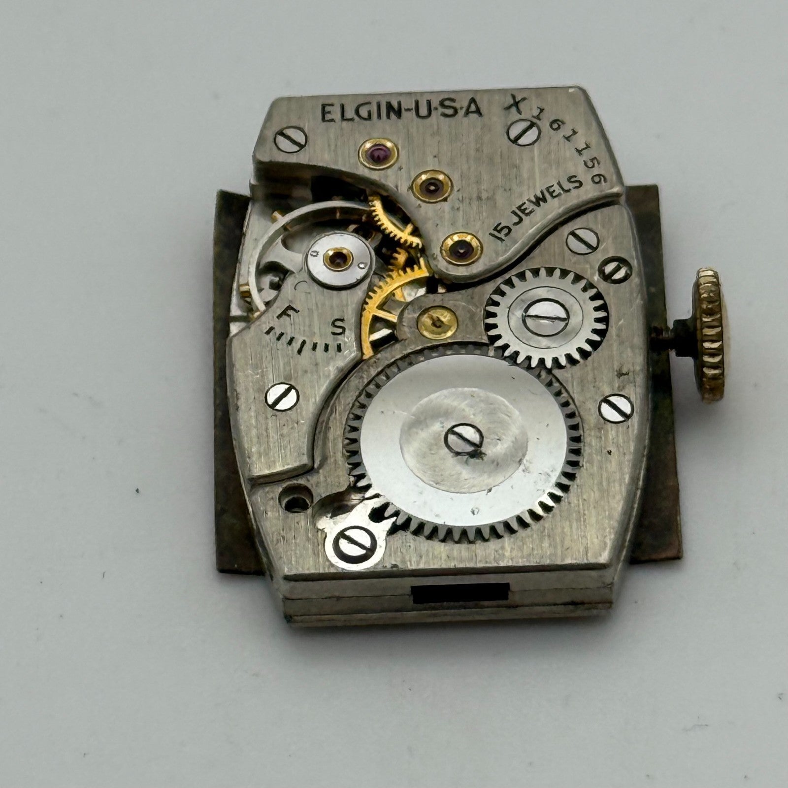 1939 Vintage 15/0s Elgin 536 Model 1 American Watch Movement PARTS REPAIR