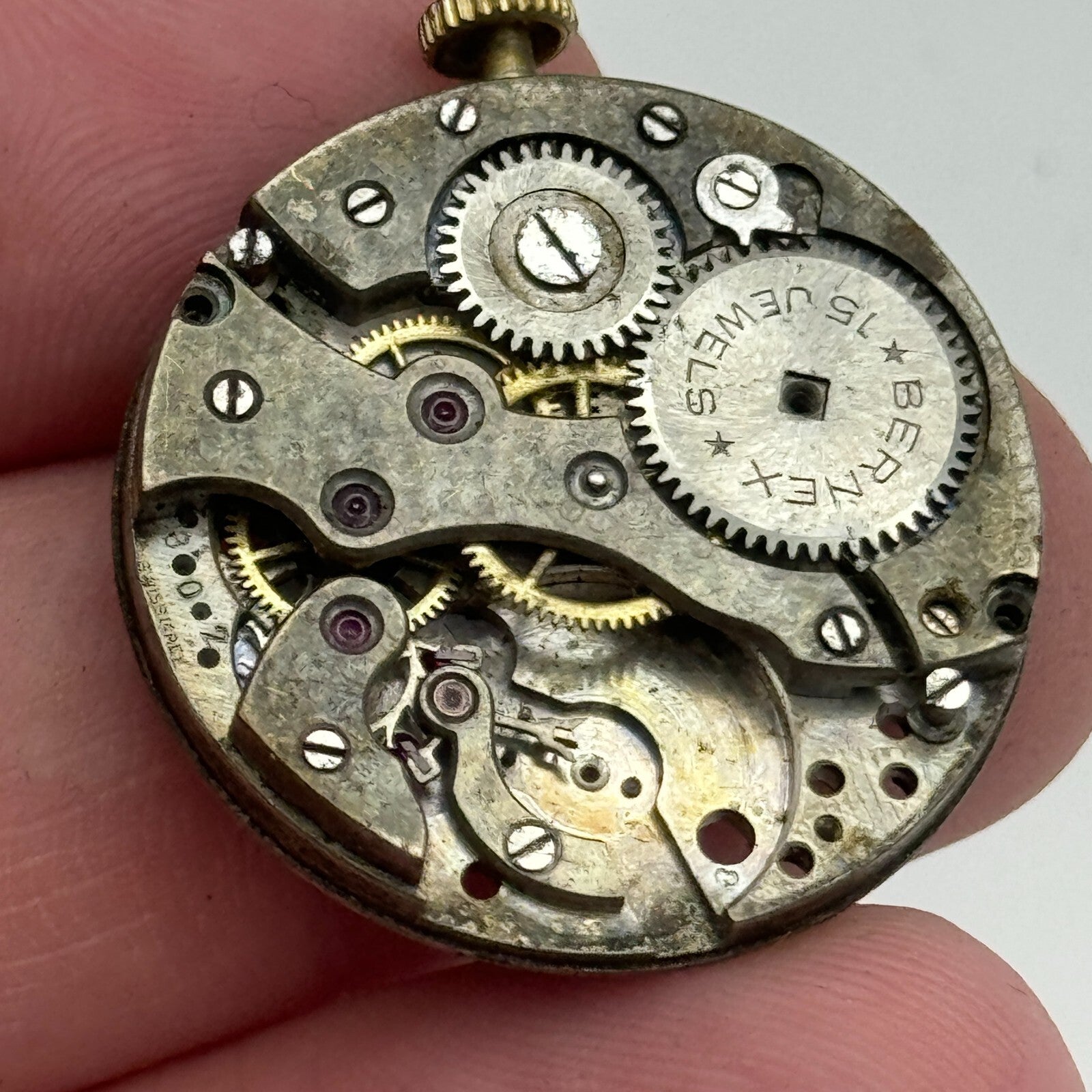 27.1mm Men's Bernex FHF 15 Jewels Trench Watch Movement Manual Wind Swiss PARTS