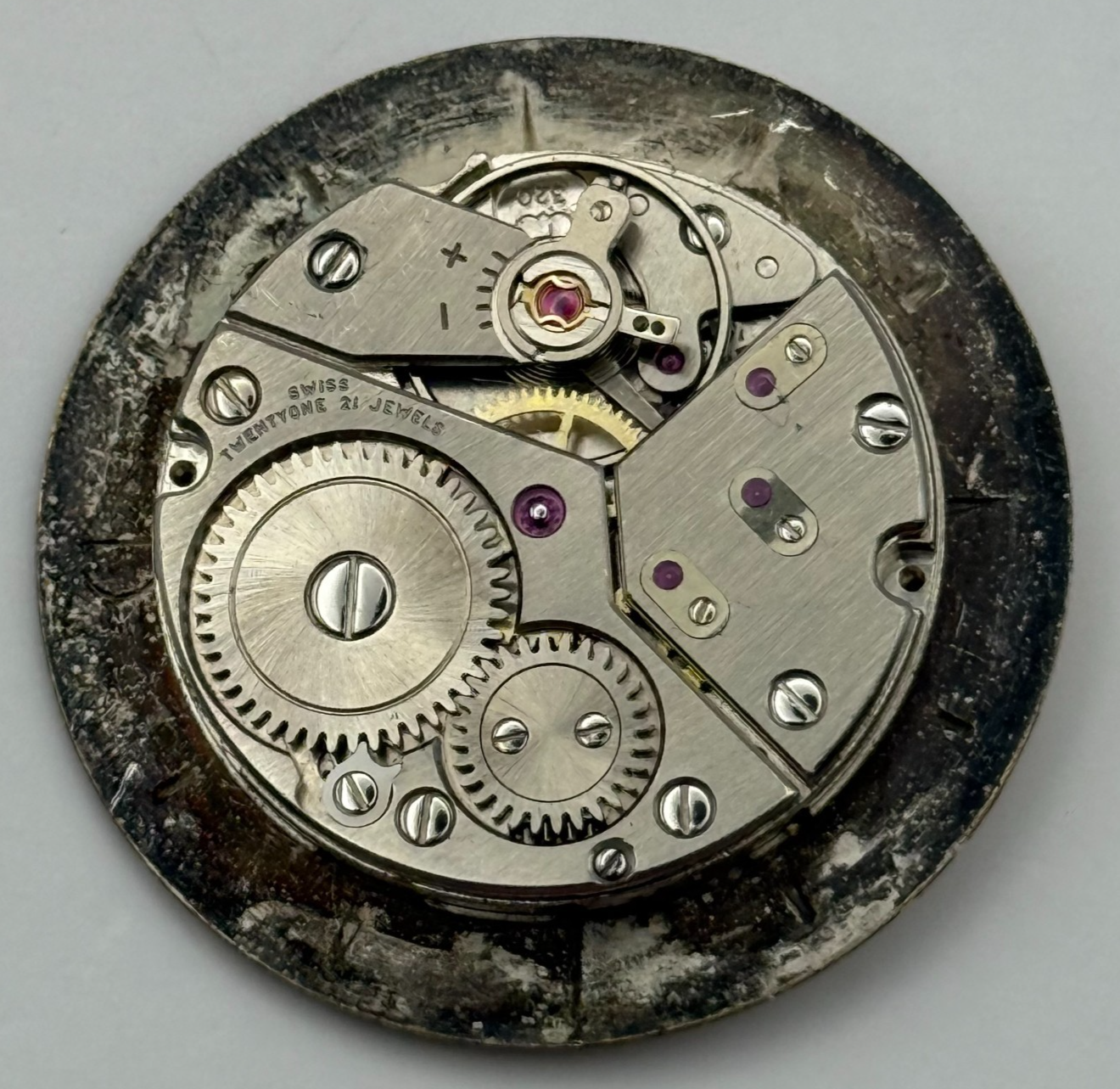 Peseux P 320 Talis Watch Movement Manual Wind Vintage Swiss Parts Repair 23.5mm