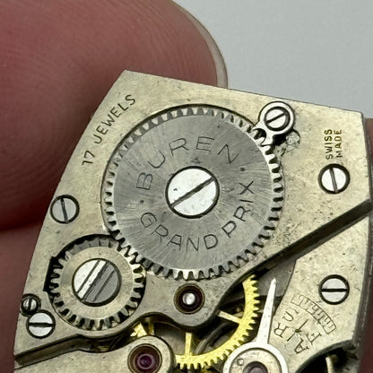 20mm Buren Grand Prix Cal 14 Tank Tonneau Manual Wind Swiss Watch Movement PARTS