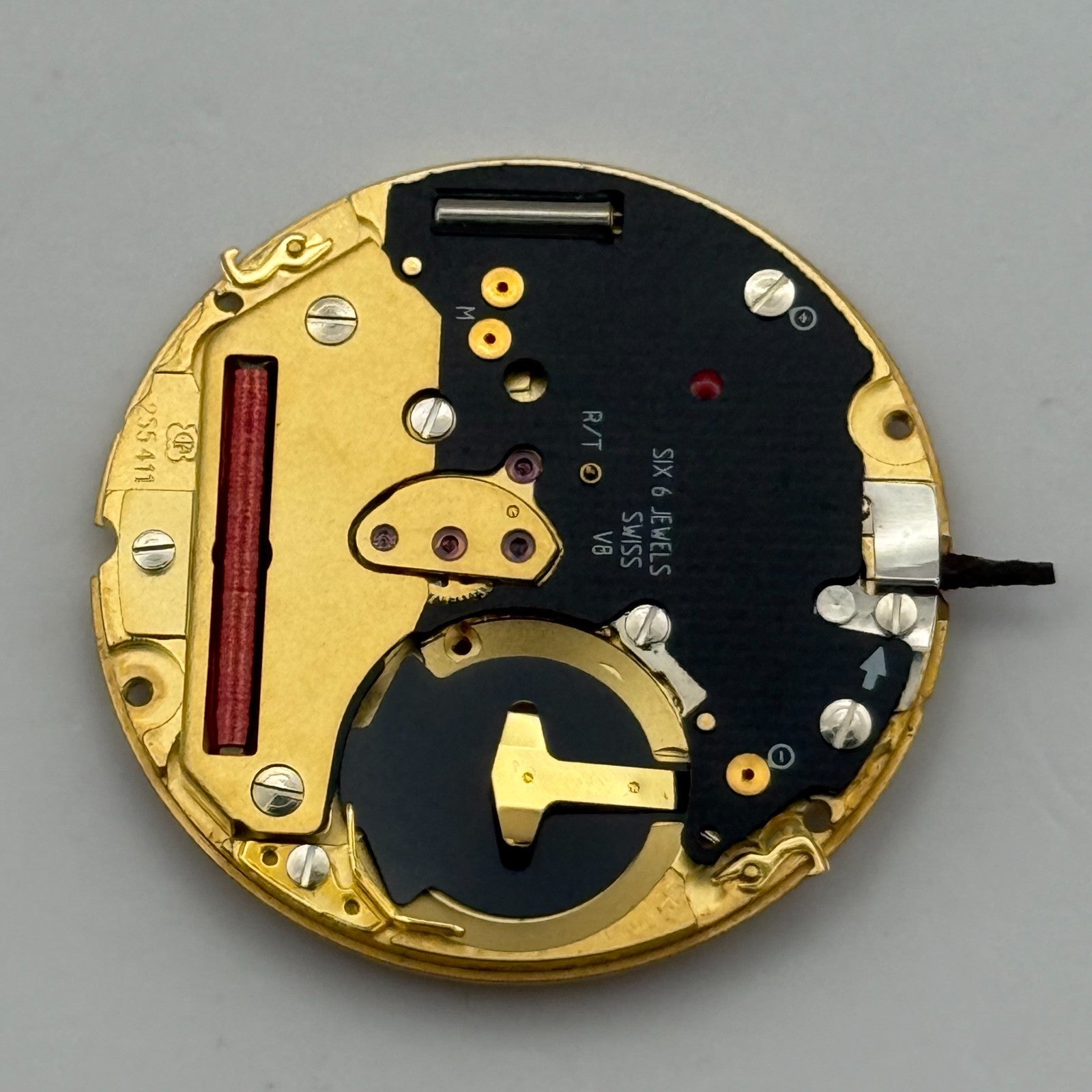 ETA 255.411 Quartz Watch Movement 6 Jewels Swiss Vintage Parts Repair 23.9mm