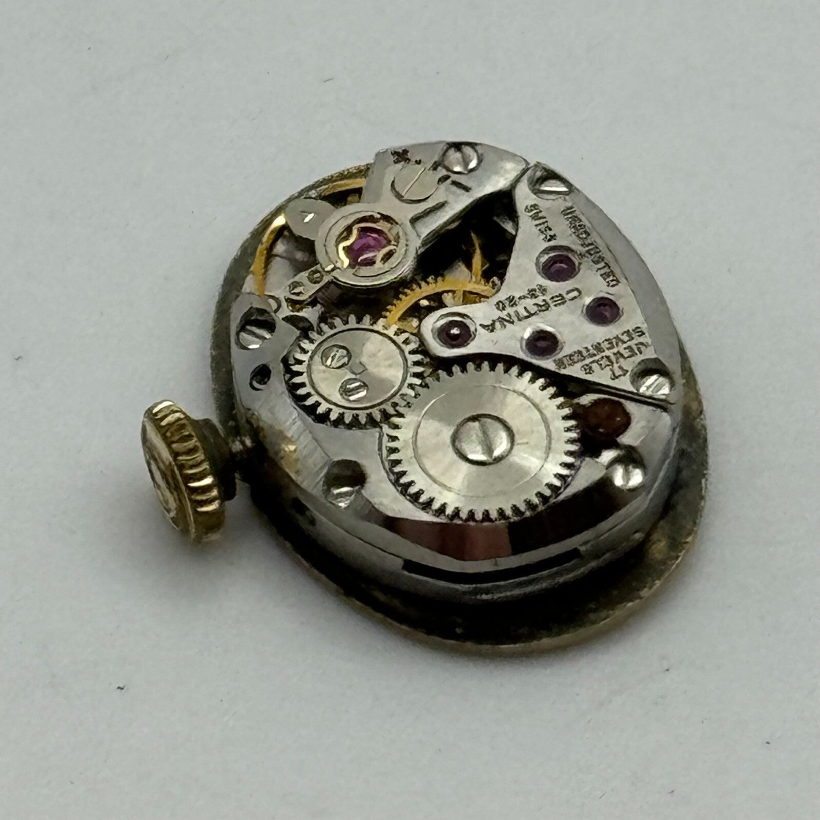 13mm Ladies Certina 13-20 Balance Ok Manual Wind 17 Jewels Watch Movement PARTS