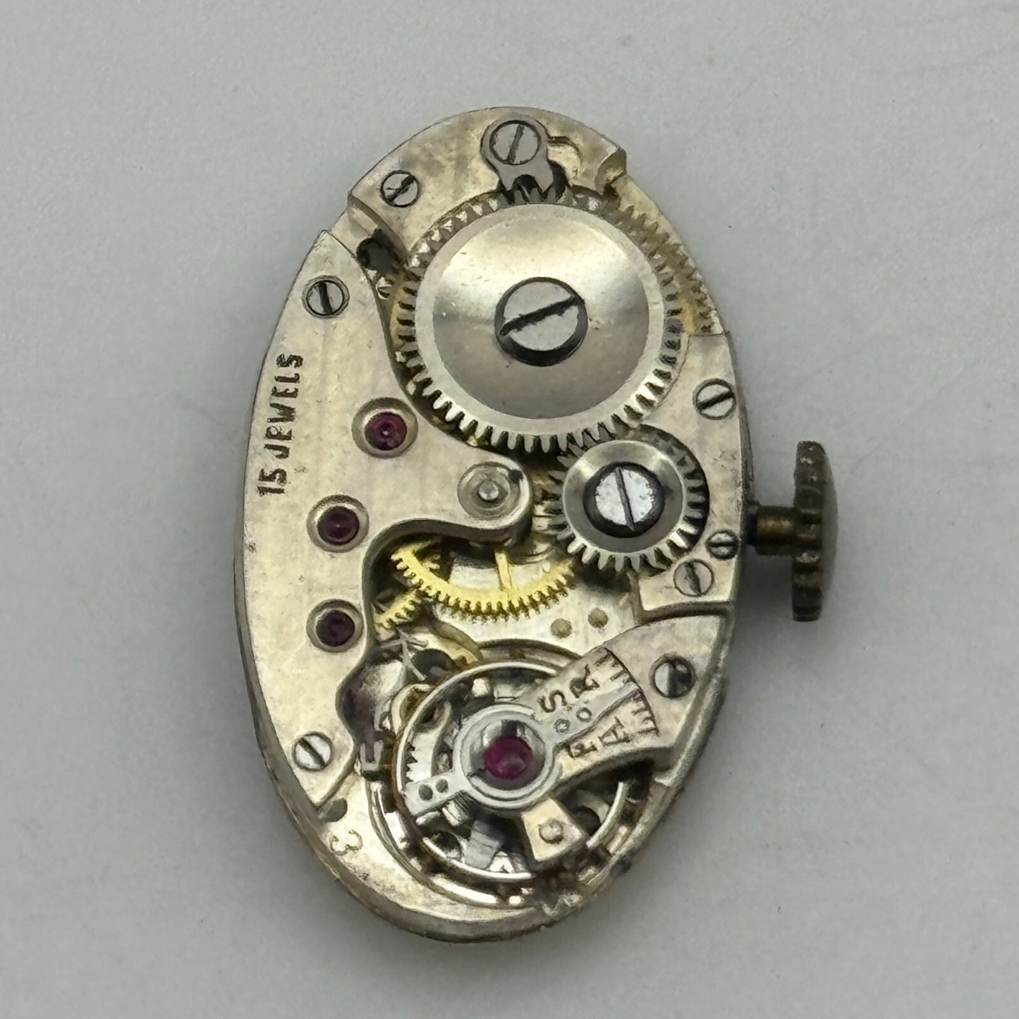 14.7mm ETA Oval 15 Jewels Swiss Manual Wind Watch Movement Vintage PARTS SPARES