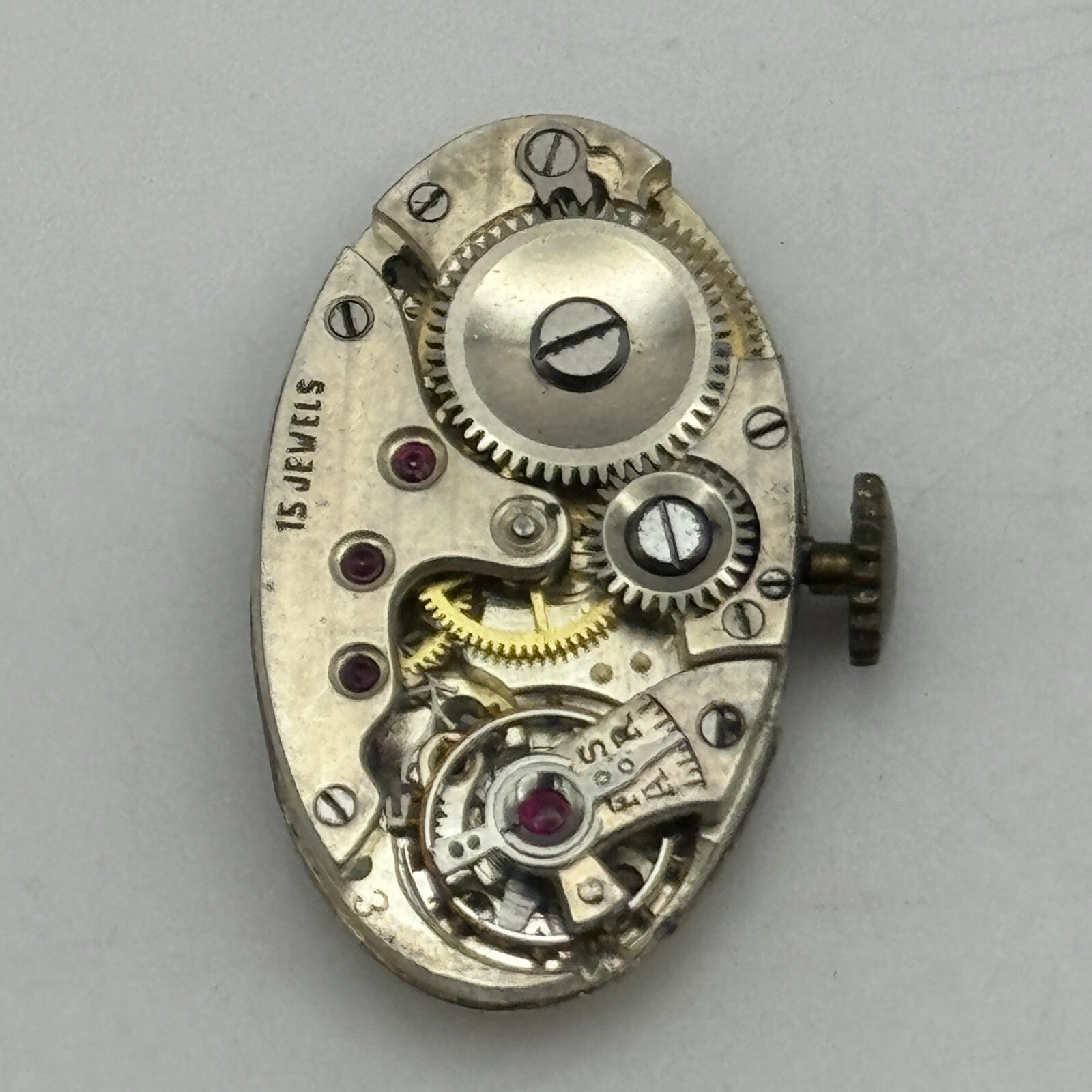 14.7mm ETA Oval 15 Jewels Swiss Manual Wind Watch Movement Vintage PARTS SPARES