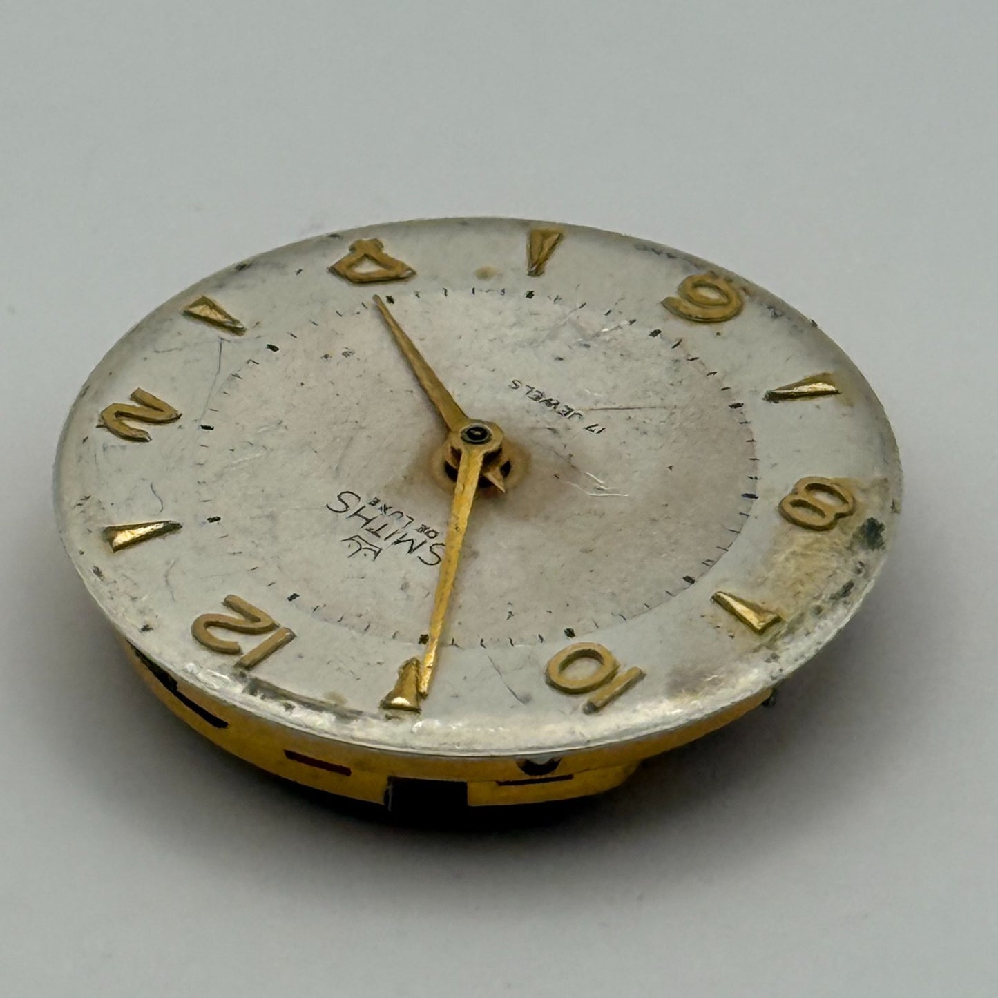 Smiths 27.CS. De Luxe Watch Movement Manual Wind Vintage Parts Repair 26.9mm