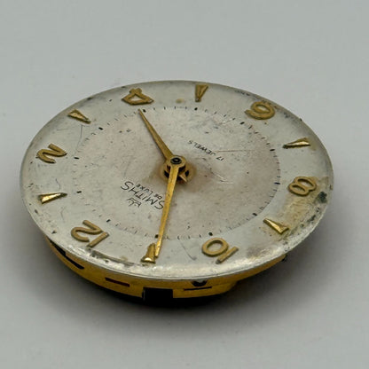 Smiths 27.CS. De Luxe Watch Movement Manual Wind Vintage Parts Repair 26.9mm