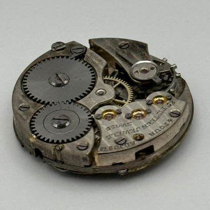 Possibly Movado Watch Movement Manual Wind Vintage Swiss Parts Repair 24.3mm