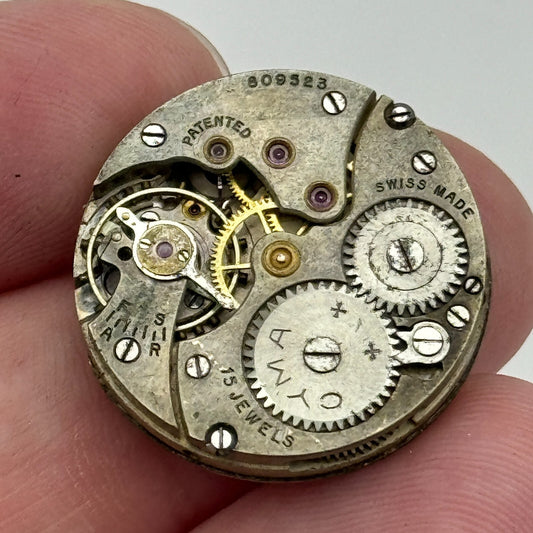 23.6mm Cyma Ref 030 Tavannes Manual Wind Watch Movement Swiss Vintage PARTS