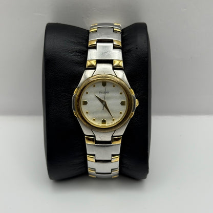 Vintage Pulsar Quartz Watch V701-X316 Two Tone Bracelet Working New Battery 27m