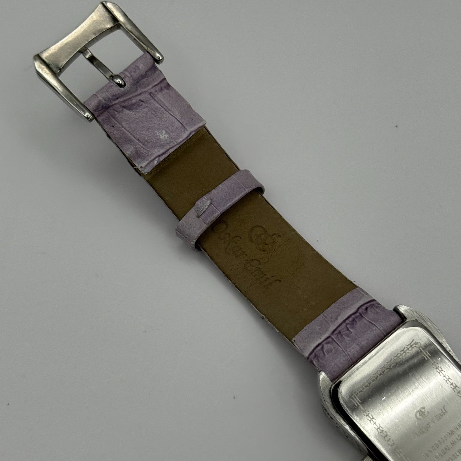 Oskar Emil Ladies Swiss Quartz Watch Crystal Bezel Leather Strap Working 25mm