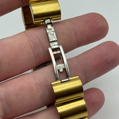 19mm Working Alfex 5301-R-D Plum Design Gold Plated Vintage Quartz Watch 6 Inch