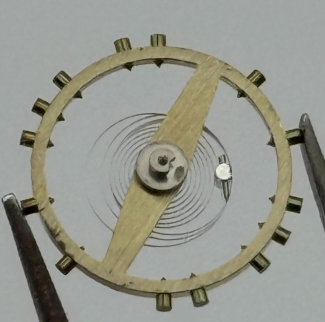 FHF 175 Balance Complete 10 1/2''' Renata Watch Movement Parts Vintage Damaged
