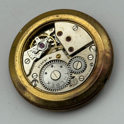 Majex Trebex 15 Jewels Watch Movement Manual Wind Vintage Parts Repair 32.9mm