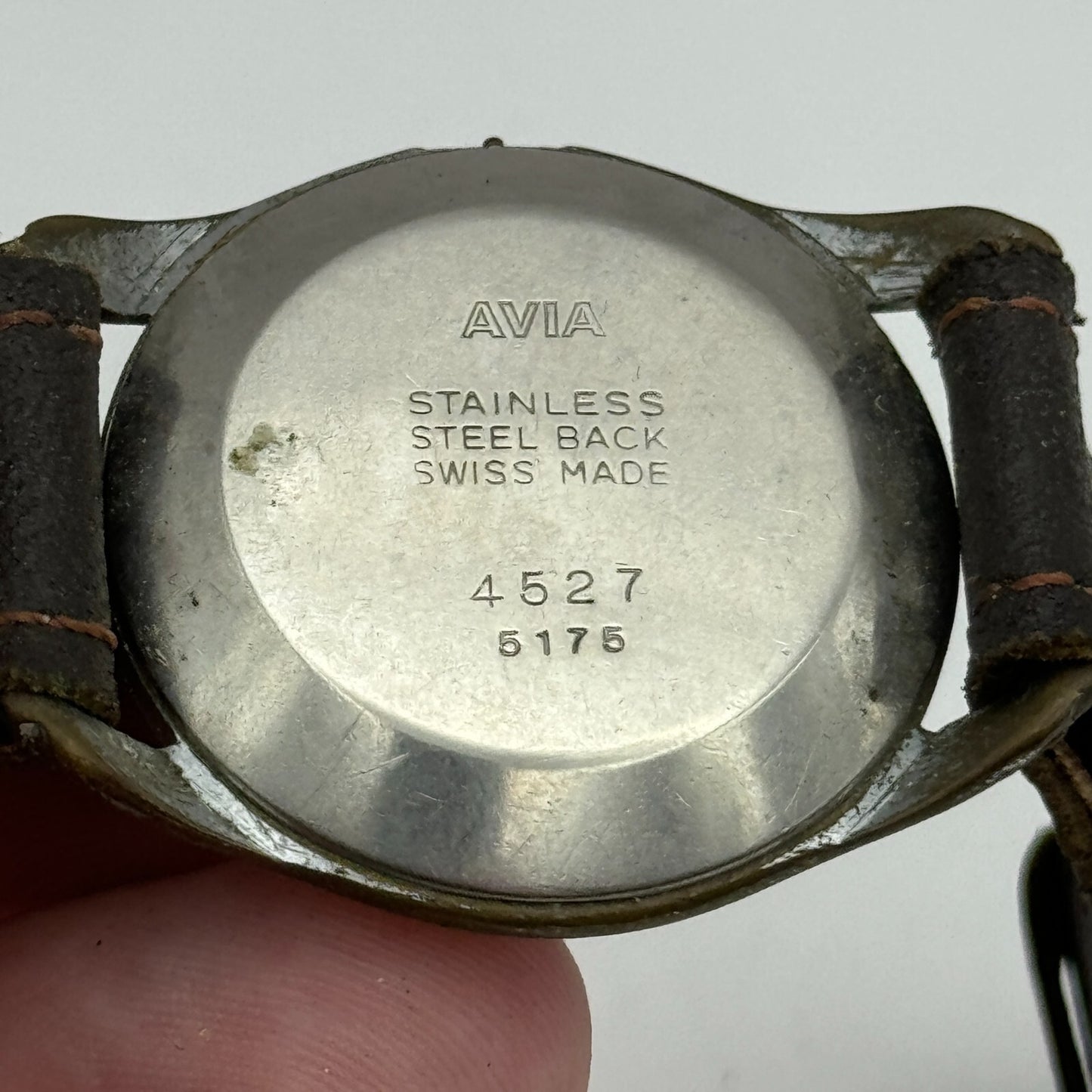 32mm Mens Vintage Avia 15 Jewels FHF 28 Pointer Seconds Hand Swiss Watch PARTS