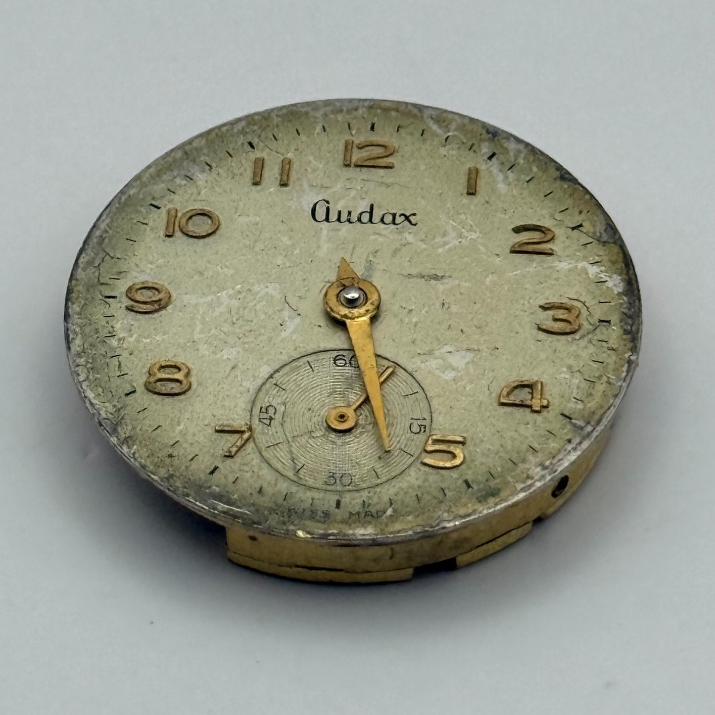 Audax 180 Watch Movement Manual Wind Vintage Swiss Parts Repair Spares 24.4mm
