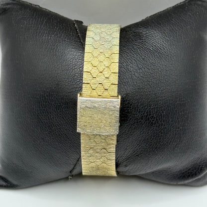 15mm Vintage Petit Bark Affect Heart Gold Plated Manual Wind Watch PARTS REPAIR