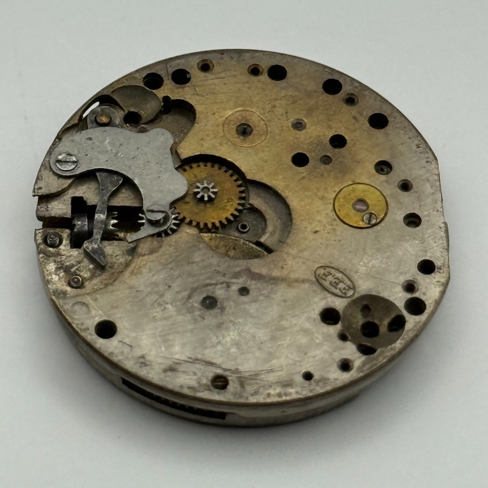 FEF Trench 15 Jewels Watch Movement Manual Wind Vintage Parts Repair 29.5mm