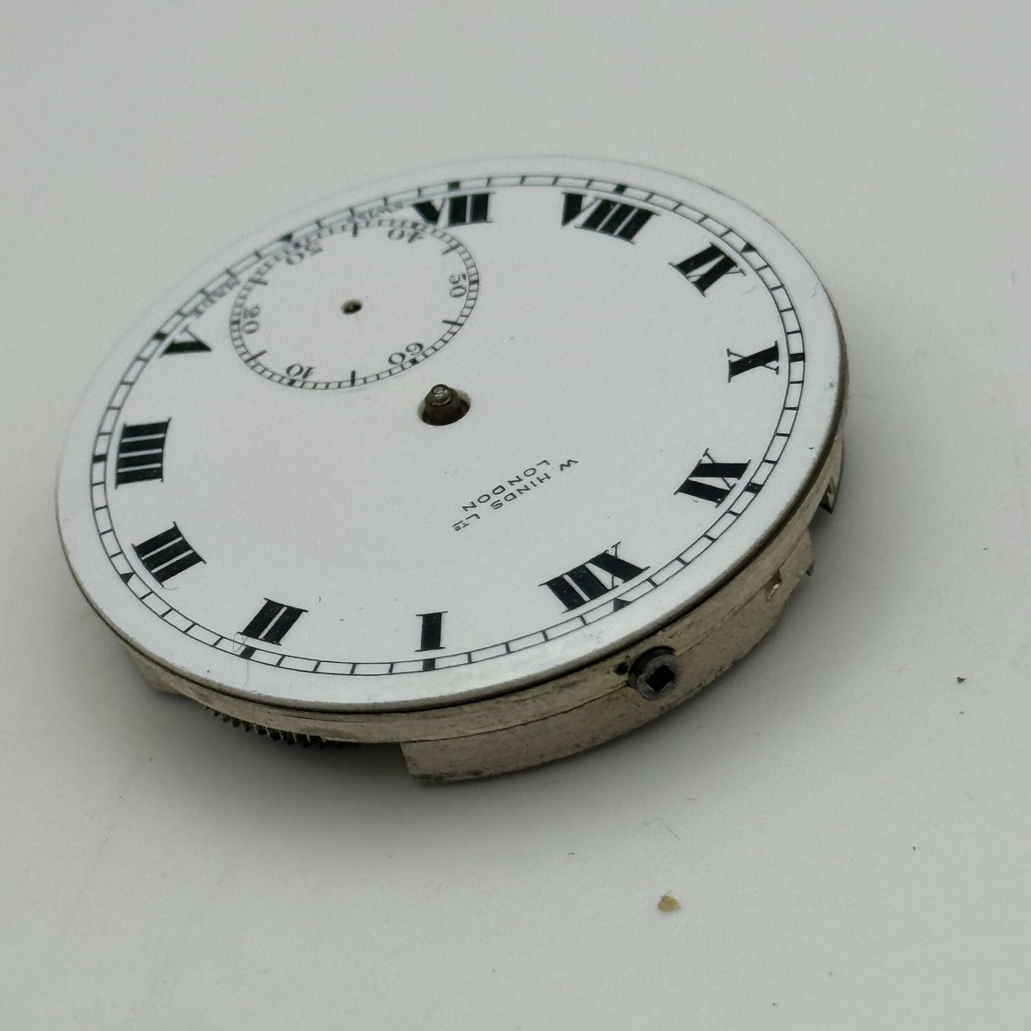 43mm High Grade Open Face W Hinds London LTD Pocket Watch Movement PARTS