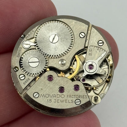 28.2mm Men's Vintage Movado 5935 Cal 125 Manual Wind Watch Movement PARTS REPAIR