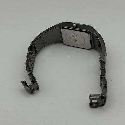 Lipsy London Ladies Quartz Watch Rectangular Black Dial Bracelet Working 22mm