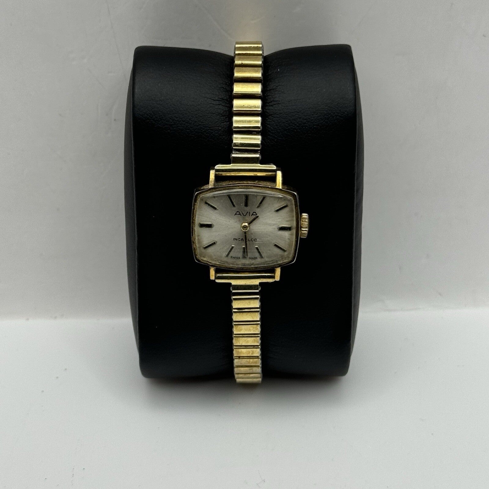 21mm WORKING Vintage Avia Art Deco Expandable Strap Ladies Cocktail Wristwatch 