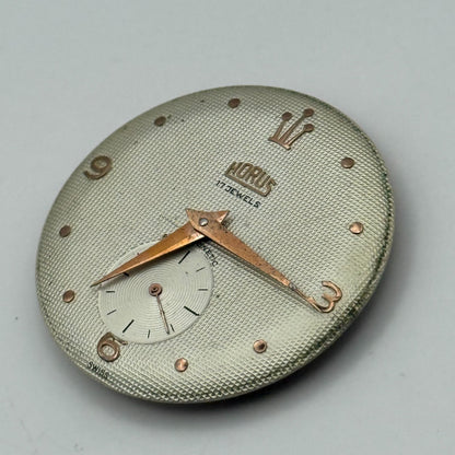 Horus Felsa 391 Watch Movement Manual Wind Vintage Swiss 17 Jewels Parts 26.8mm