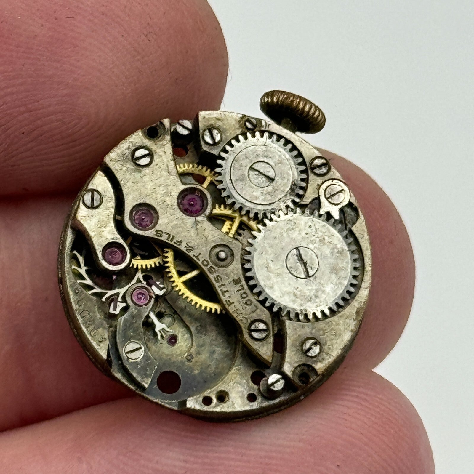 19.7mm C.H.F Tissot & Fils Locle Rare Early Manual Wind Watch Movement PARTS