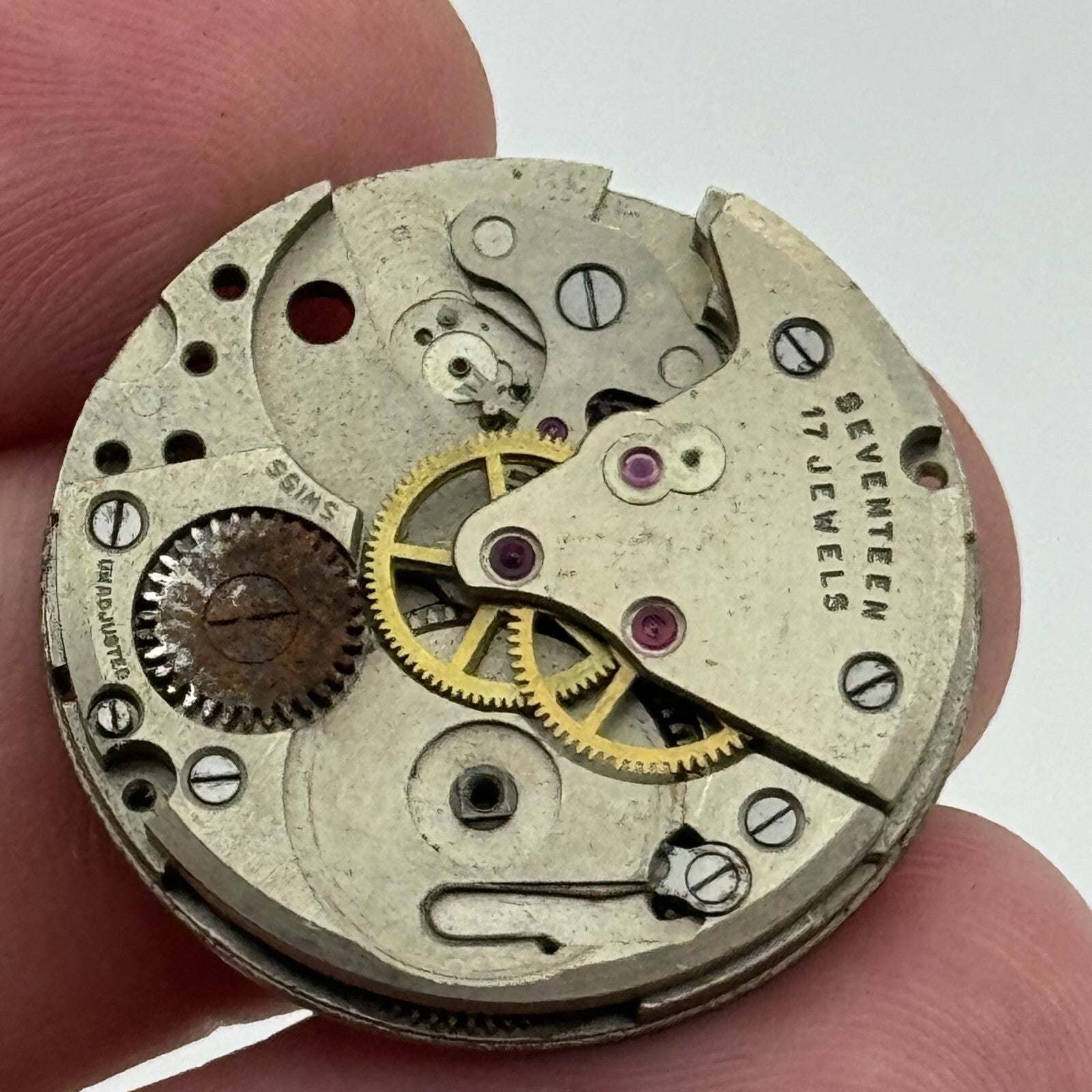25.9mm Men's Felsa F 400 Manual Wind 17 Jewels Swiss Watch Movement PARTS SPARES