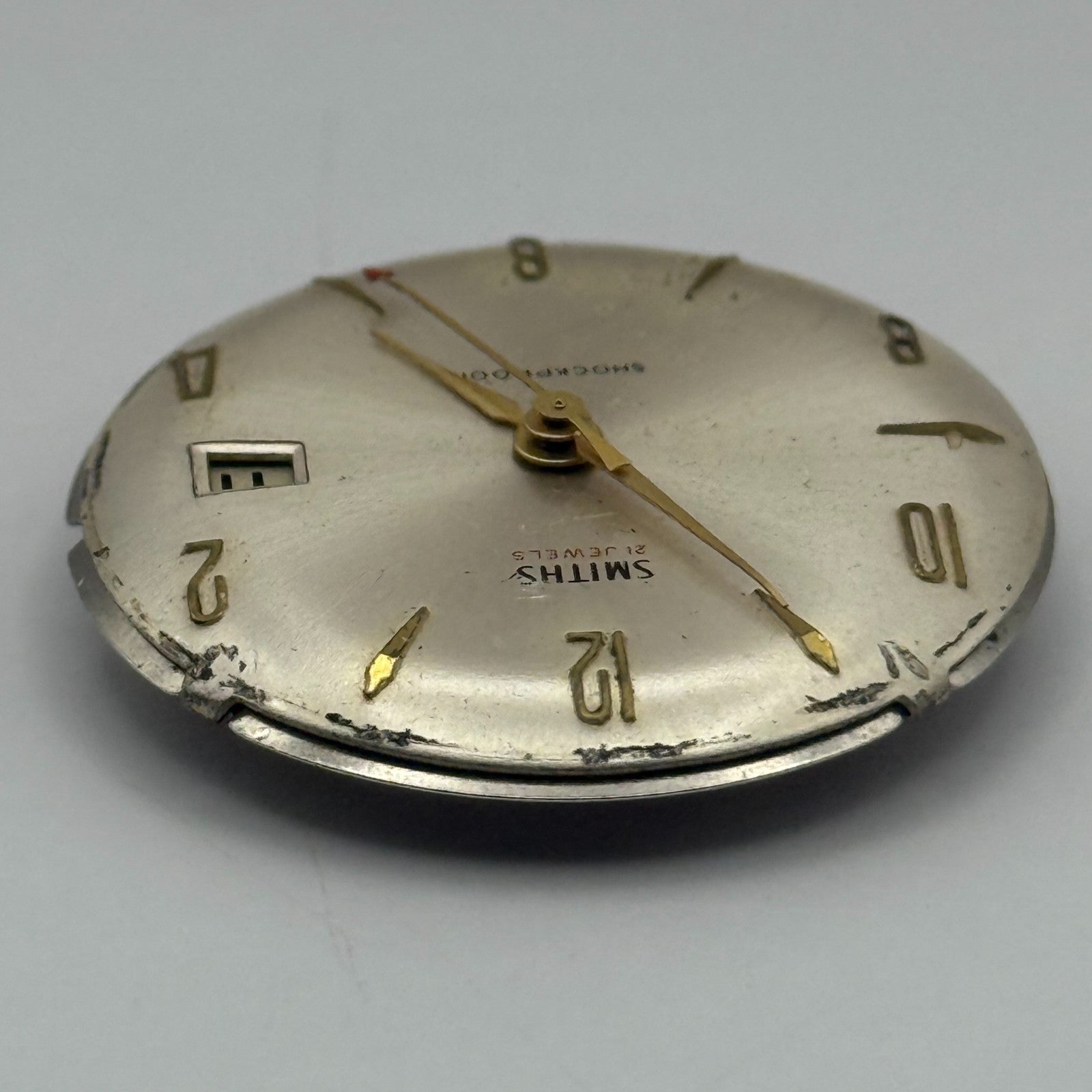 Smiths Shockproof Date 5T65 Watch Movement Manual Wind Vintage Parts Repair 23mm