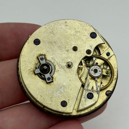 44mm Antique Key Wound Pocket Watch Movement Dial PARTS REPAIR SPARES