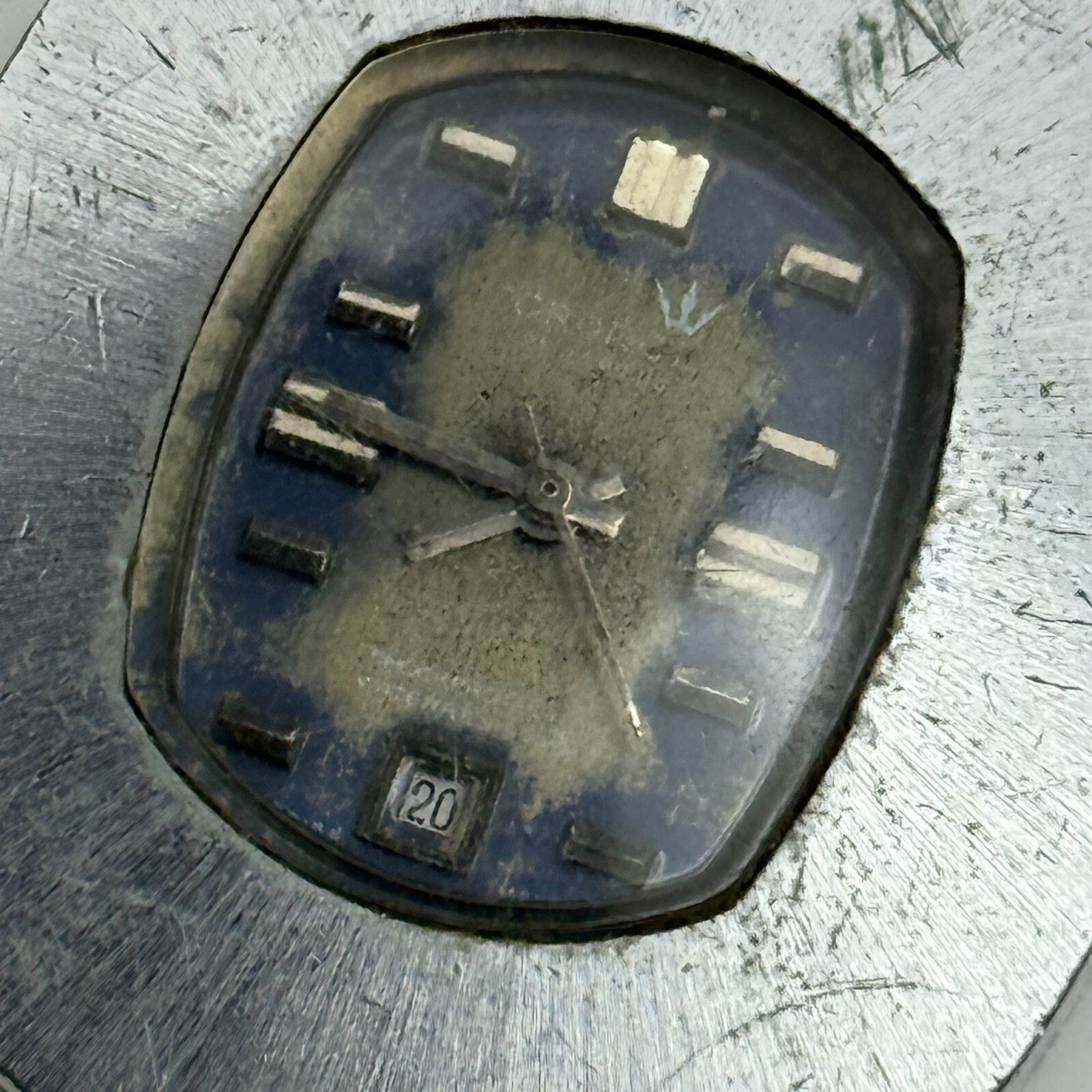 36mm Men’s Vintage Cronel Shock Protected Date Dial Swiss Watch PARTS REPAIR