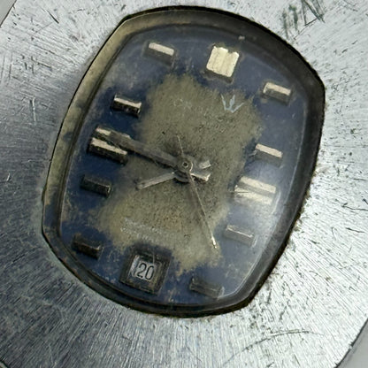 36mm Men’s Vintage Cronel Shock Protected Date Dial Swiss Watch PARTS REPAIR