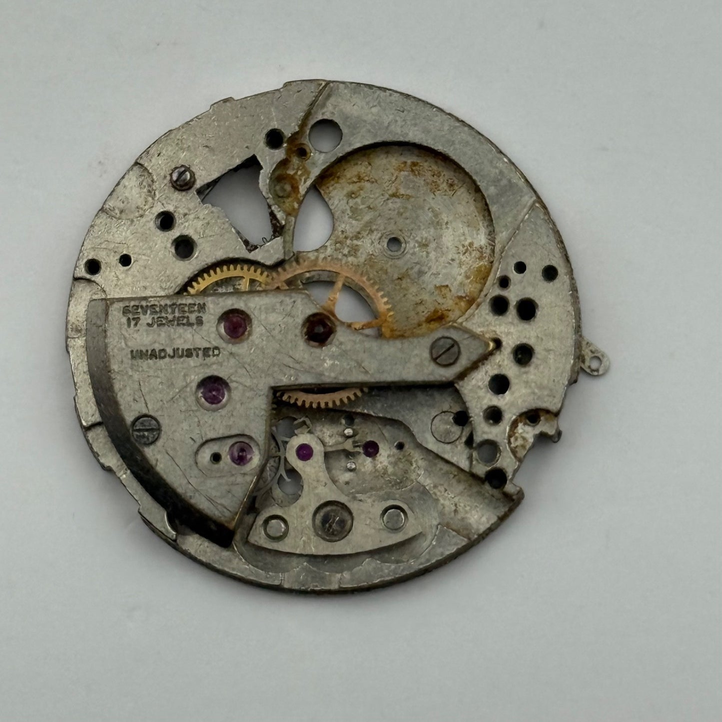FHF 175 Watch Movement Manual Wind Vintage Swiss Incomplete Parts Repair 26.9mm